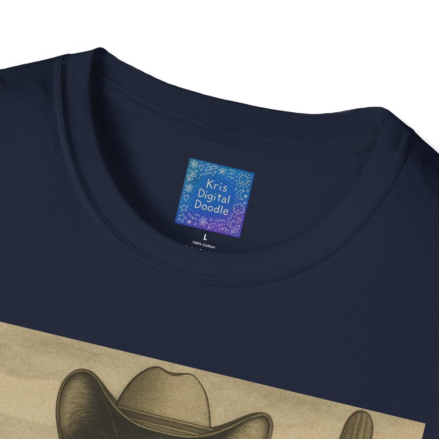 Cowboy Cat Western Graphic T-Shirt, Vintage Country Style Tee