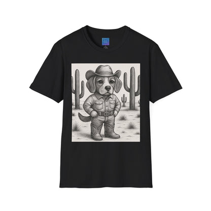 Cowboy Dog T-Shirt, Funny Western Desert Graphic Tee