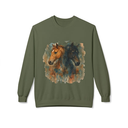 Poetry in Motion Equestrian Horse Sweatshirt Watercolor
