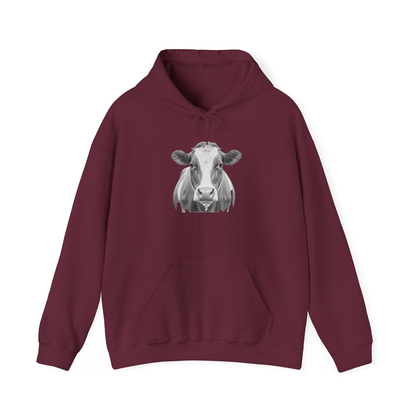 Black and White Cow Hoodie Sweatshirt