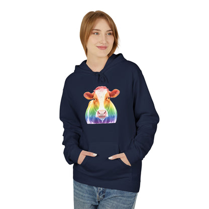 Colorful Rainbow Cow Hoodie Sweatshirt