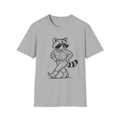 Cowboy Raccoon Graphic Tee Western Country Animal Shirt