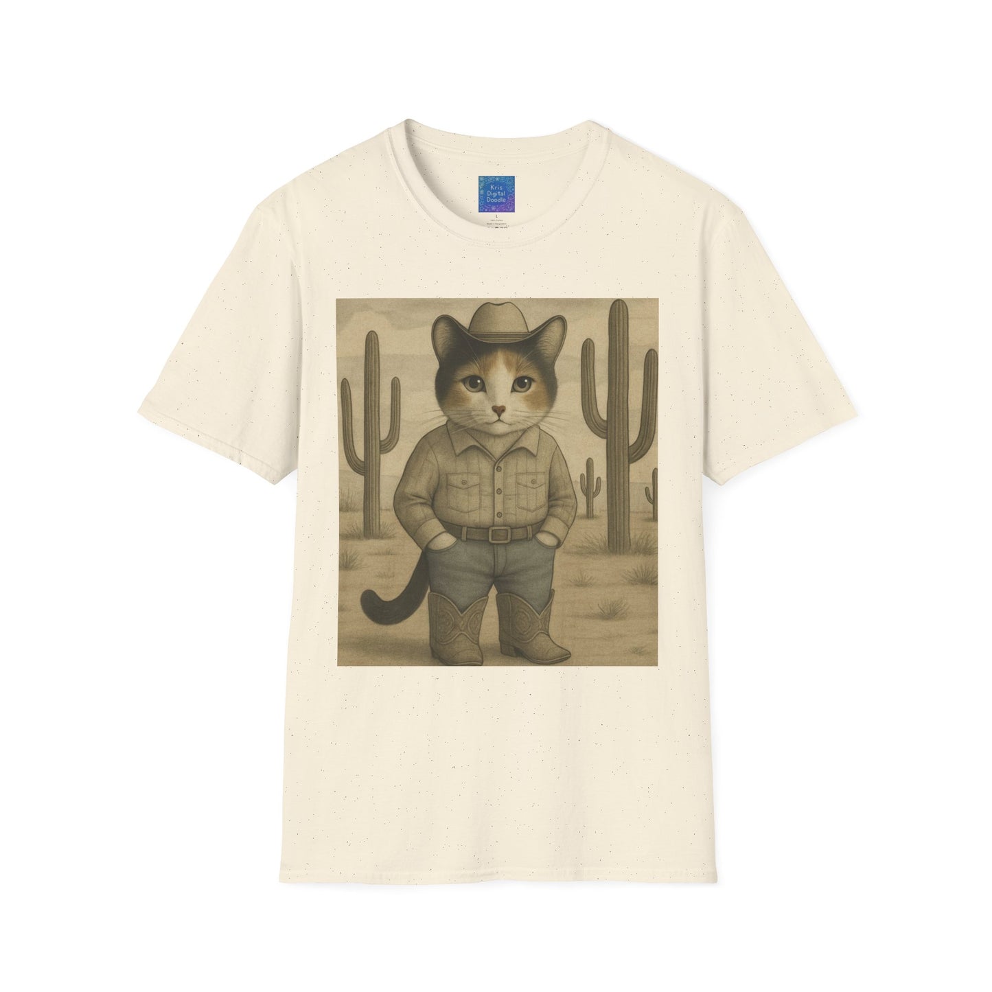 Cowboy Cat Western Graphic T-Shirt, Vintage Country Style Tee