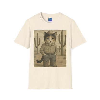 Cowboy Cat Western Graphic T-Shirt, Vintage Country Style Tee