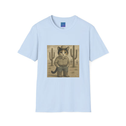 Cowboy Cat Western Graphic T-Shirt, Vintage Country Style Tee