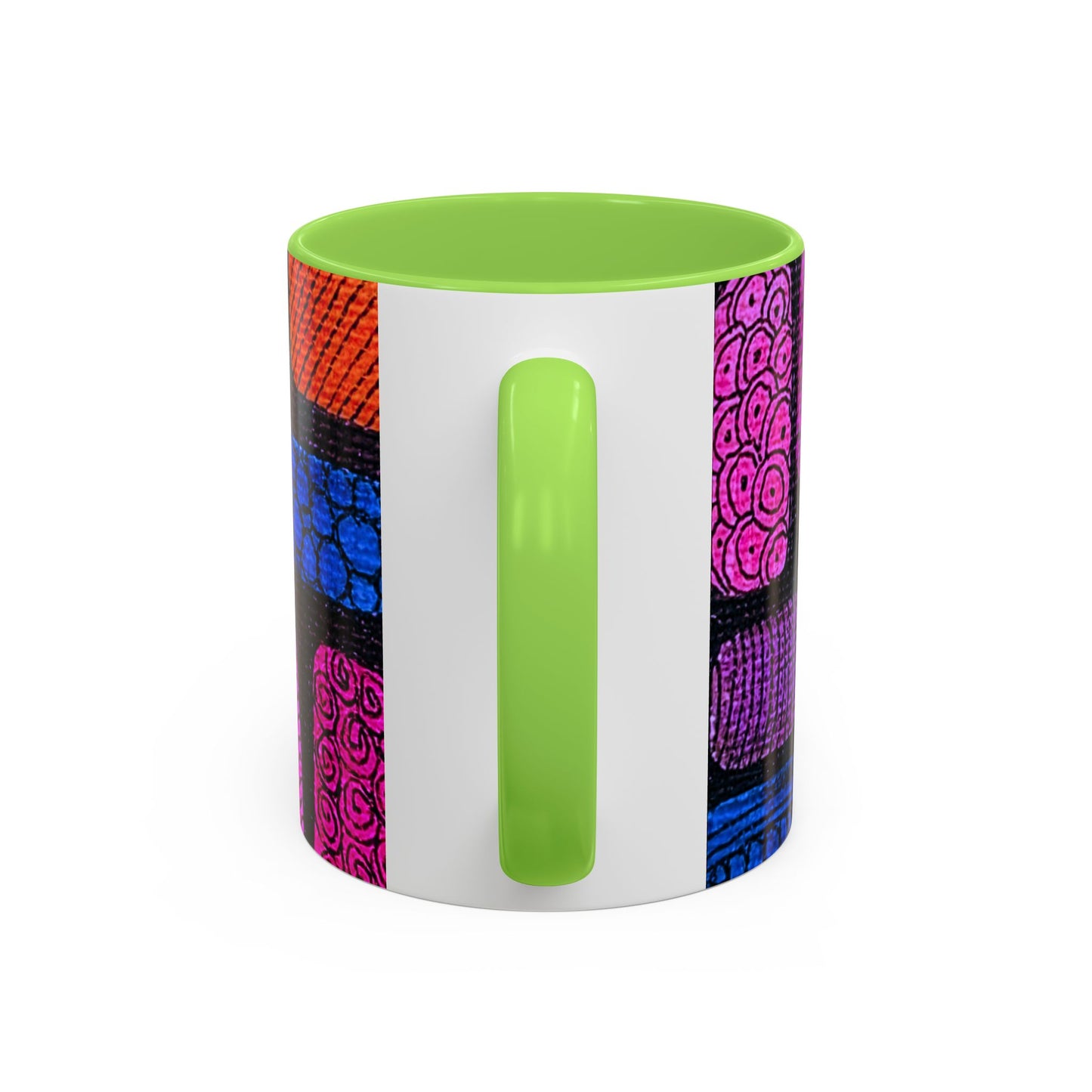 Colorful Abstract Pattern Mug | Vibrant Geometric Shapes Ceramic Mug