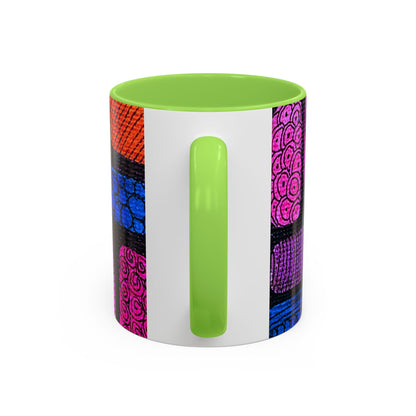 Colorful Abstract Pattern Mug | Vibrant Geometric Shapes Ceramic Mug