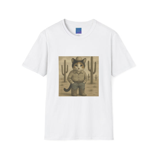 Cowboy Cat Western Graphic T-Shirt, Vintage Country Style Tee