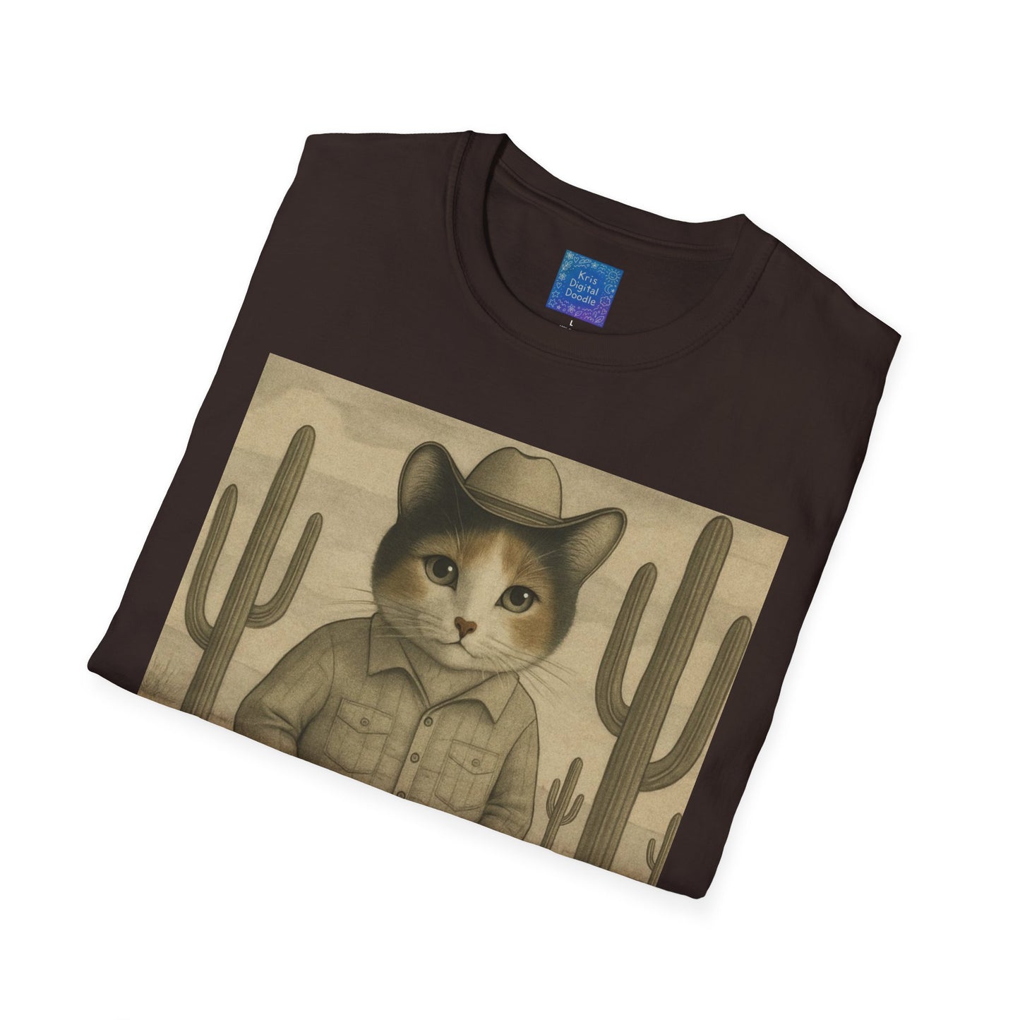 Cowboy Cat Western Graphic T-Shirt, Vintage Country Style Tee