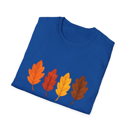 Feeling of Fall Leaves Shirt Cozy Autumn Graphic Tee Unisex Soft style T Shirt