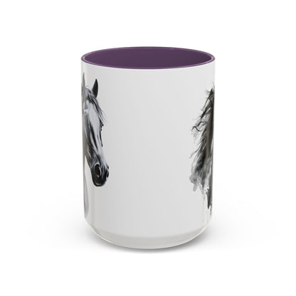 Black Horse Coffee Mug Western Cowboy Horse Art Cup