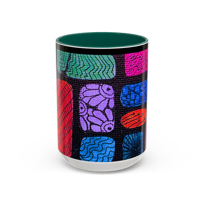 Colorful Abstract Pattern Mug | Vibrant Geometric Shapes Ceramic Mug