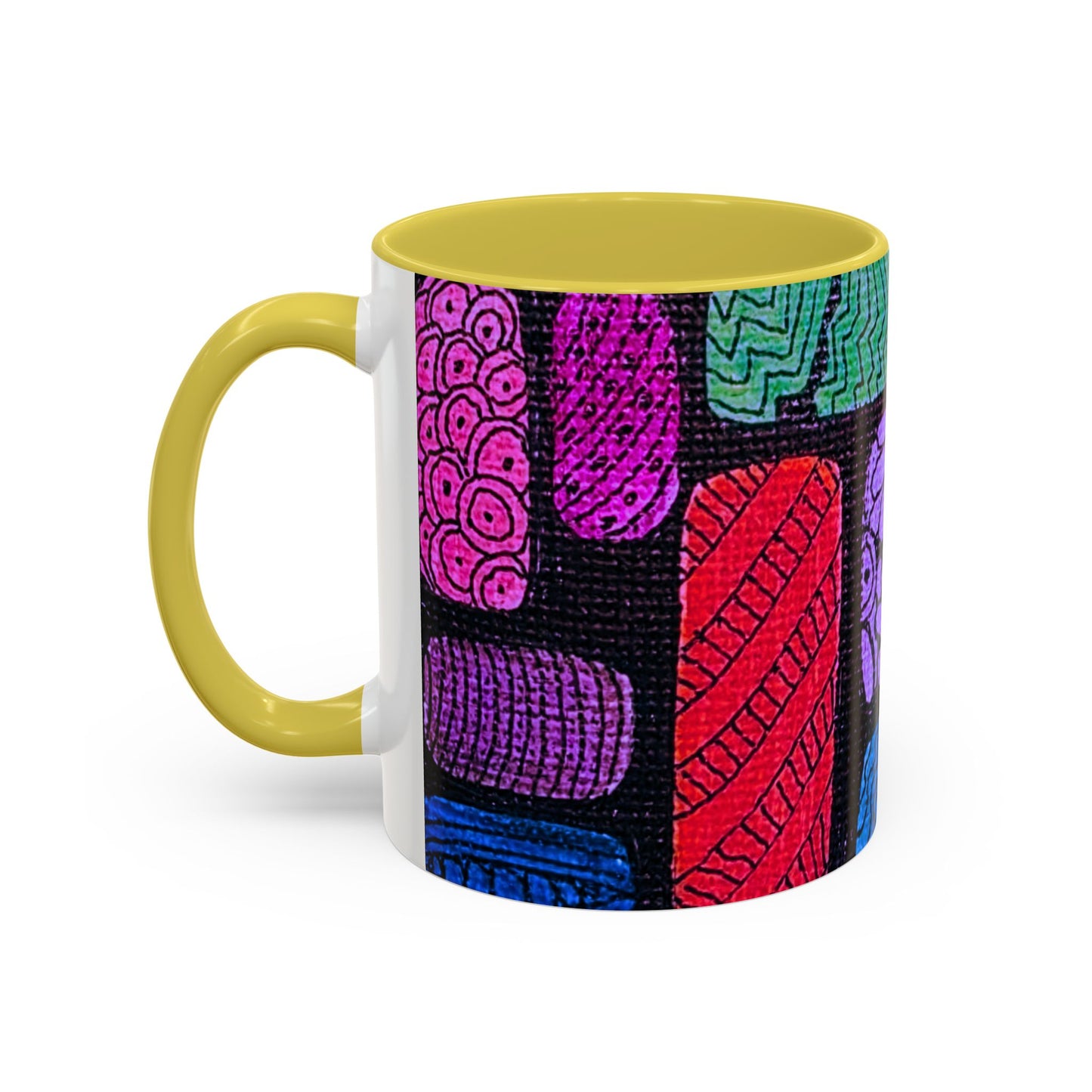 Colorful Abstract Pattern Mug | Vibrant Geometric Shapes Ceramic Mug