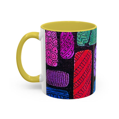 Colorful Abstract Pattern Mug | Vibrant Geometric Shapes Ceramic Mug