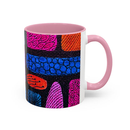 Colorful Abstract Pattern Mug | Vibrant Geometric Shapes Ceramic Mug