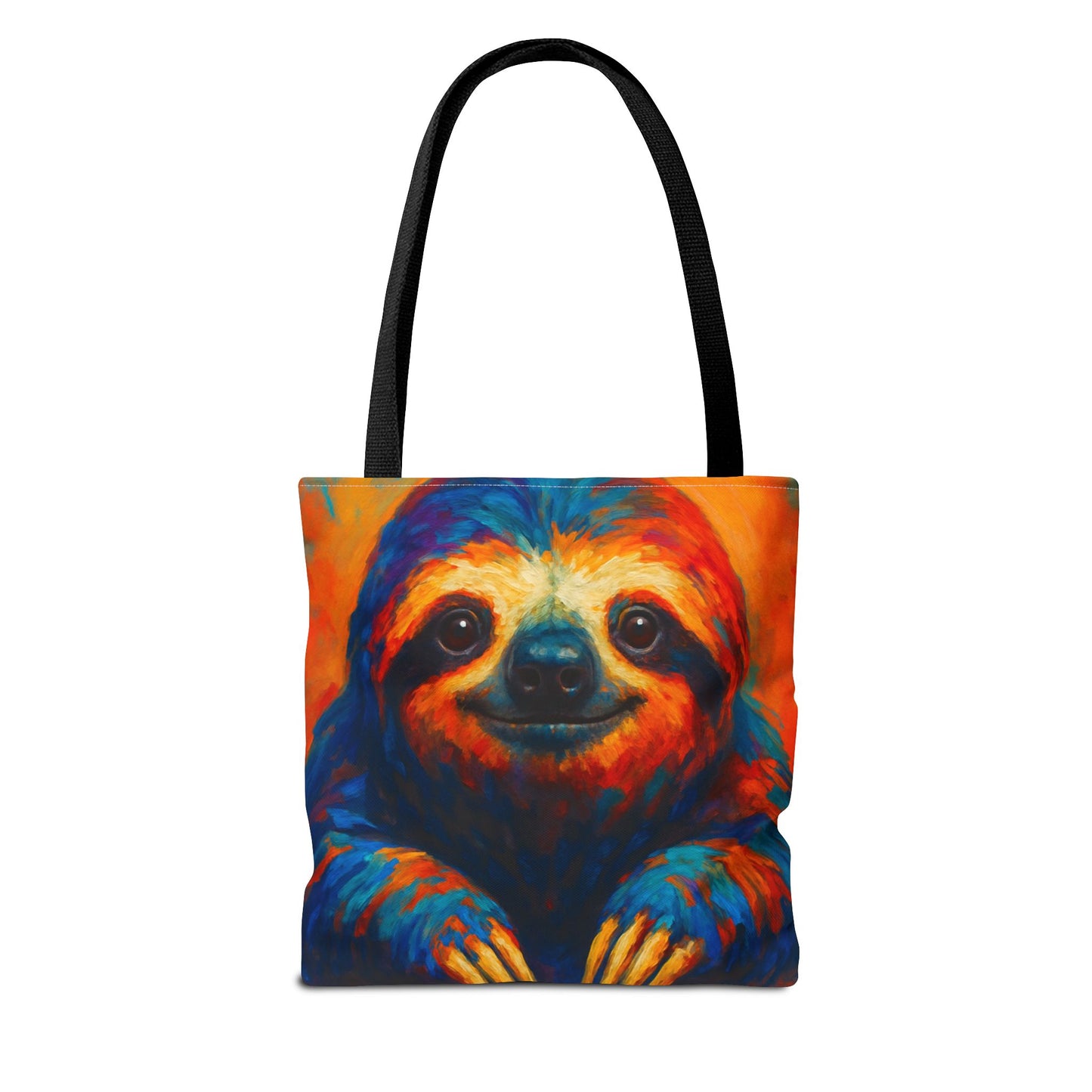 Colorful Sloth Tote Bag | Vibrant Animal Art Bag