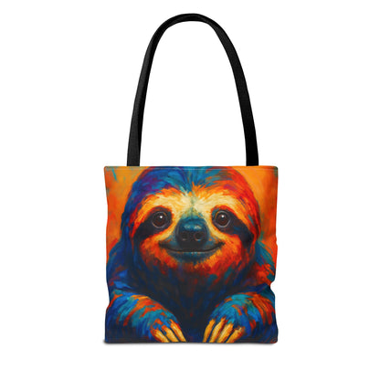 Colorful Sloth Tote Bag | Vibrant Animal Art Bag