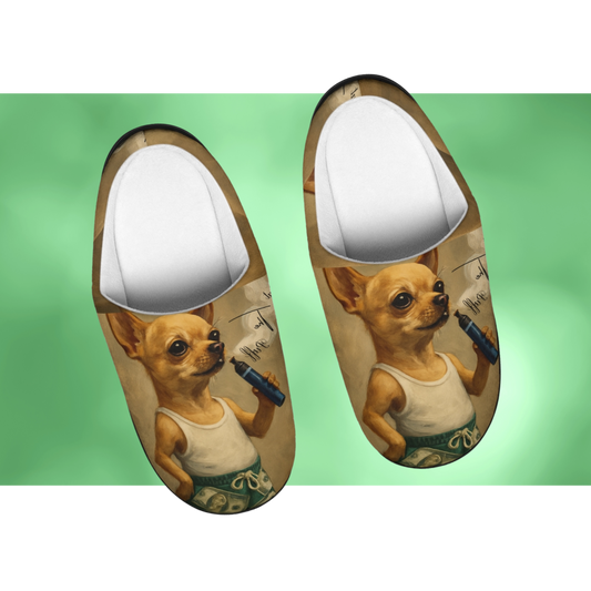 What The Puff Funny Chihuahua Slippers
