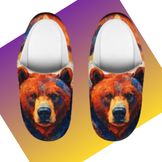 Watercolor Bear Slippers