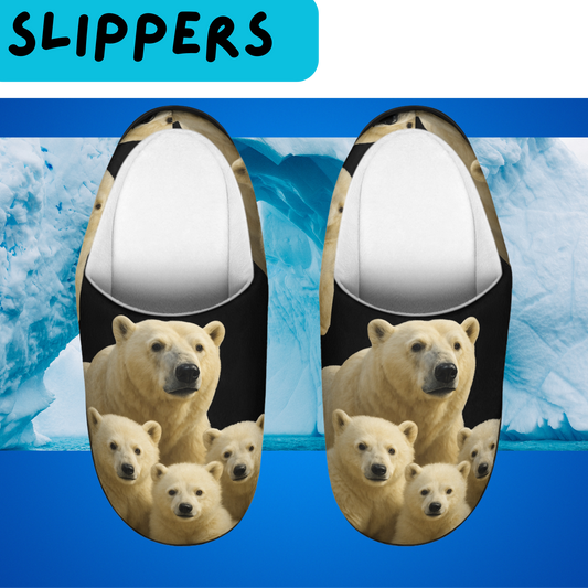 Polar Bear Family Slippers