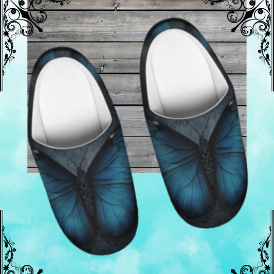 Butterfly Slippers (Gothic Blue Morpho)