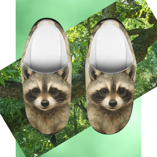 Raccoon Slippers | Cute Animal Cozy House Shoes