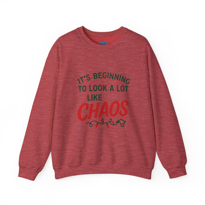 Its Beginning To Look A lot Like Chaos Funny Christmas Sweatshirt