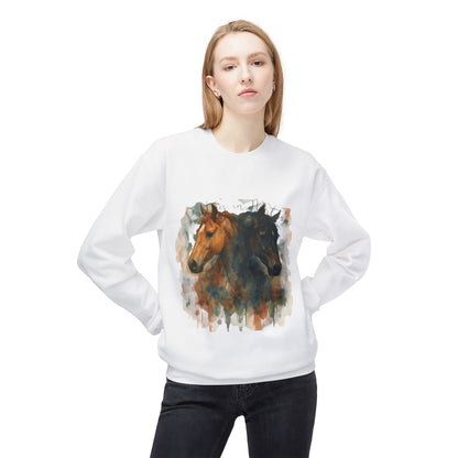 Poetry in Motion Equestrian Horse Sweatshirt Watercolor