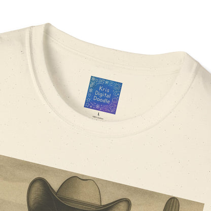 Cowboy Cat Western Graphic T-Shirt, Vintage Country Style Tee