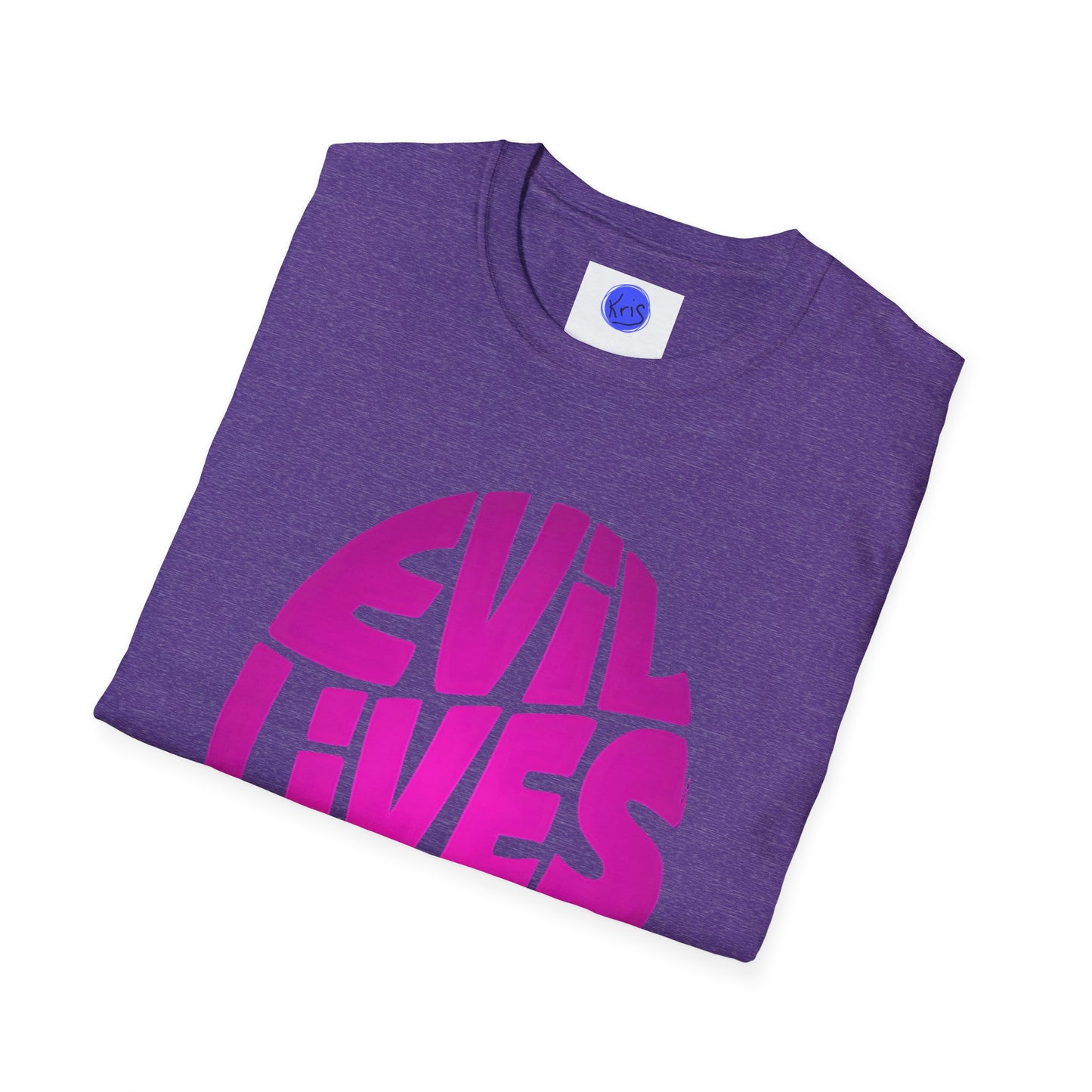 Evil Lives Here Halloween T-shirt, Spooky Retro Style, Mens