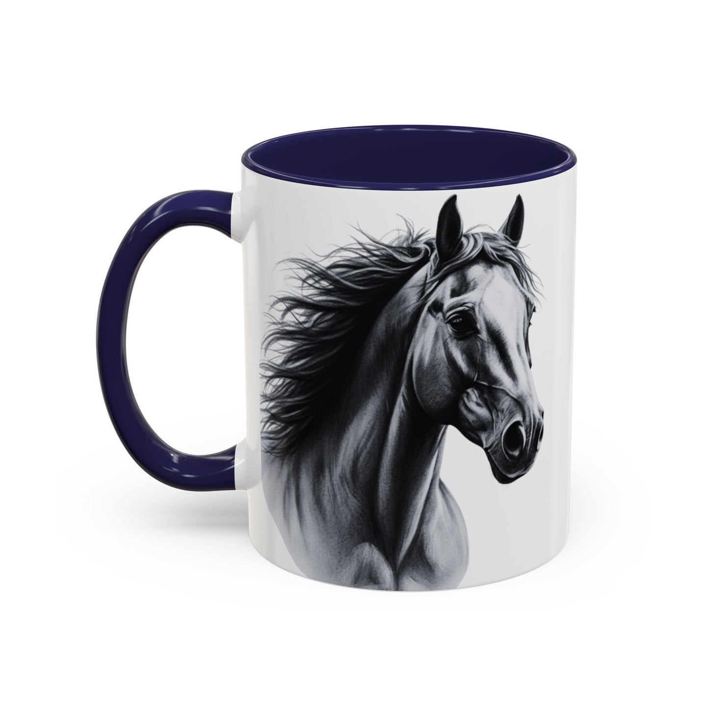 Black Horse Coffee Mug Western Cowboy Horse Art Cup