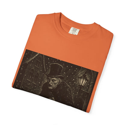 Gothic Scrooge T Shirt Dark Christmas Carol Shirt Vintage Haunted Dickens Tee Unisex Garment Dyed T shirt