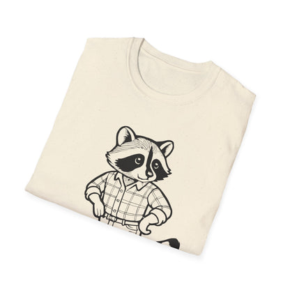 Cowboy Raccoon Graphic Tee Western Country Animal Shirt