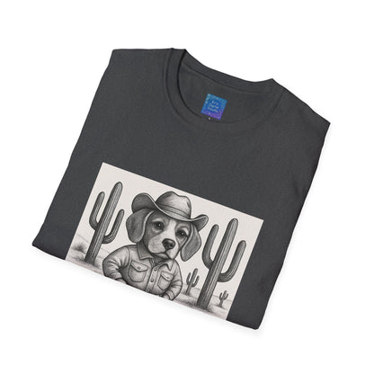 Cowboy Dog T-Shirt, Funny Western Desert Graphic Tee