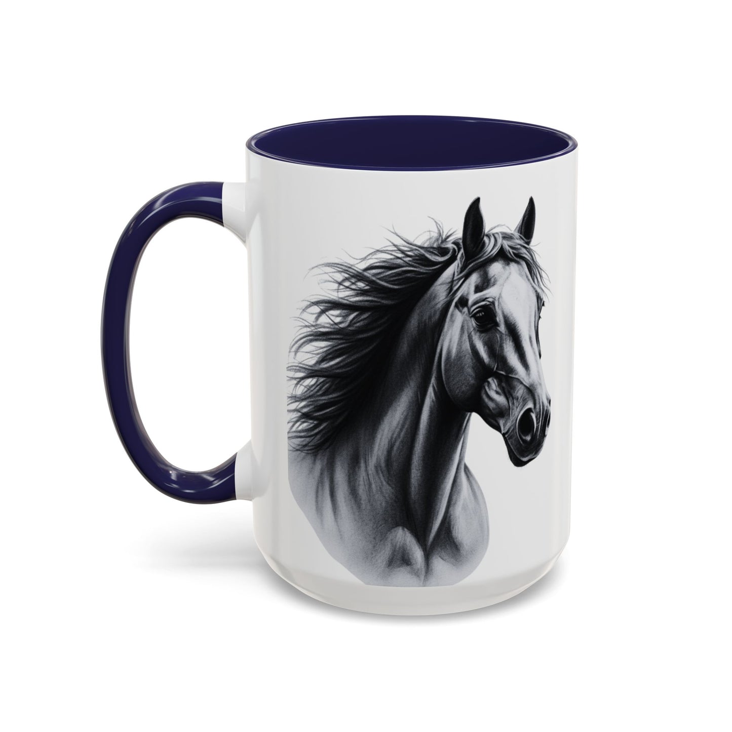 Black Horse Coffee Mug Western Cowboy Horse Art Cup