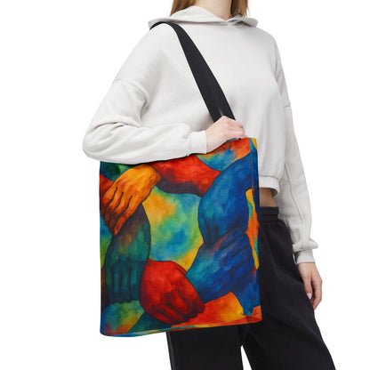 Unity Hands Tote Bag | Colorful Art Bag