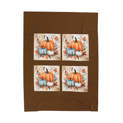Pumpkin Fall Blanket, Cozy Autumn Decor Plush Throw