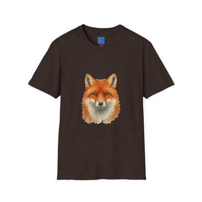 Red Fox Face T-Shirt | Watercolor Fox Portrait
