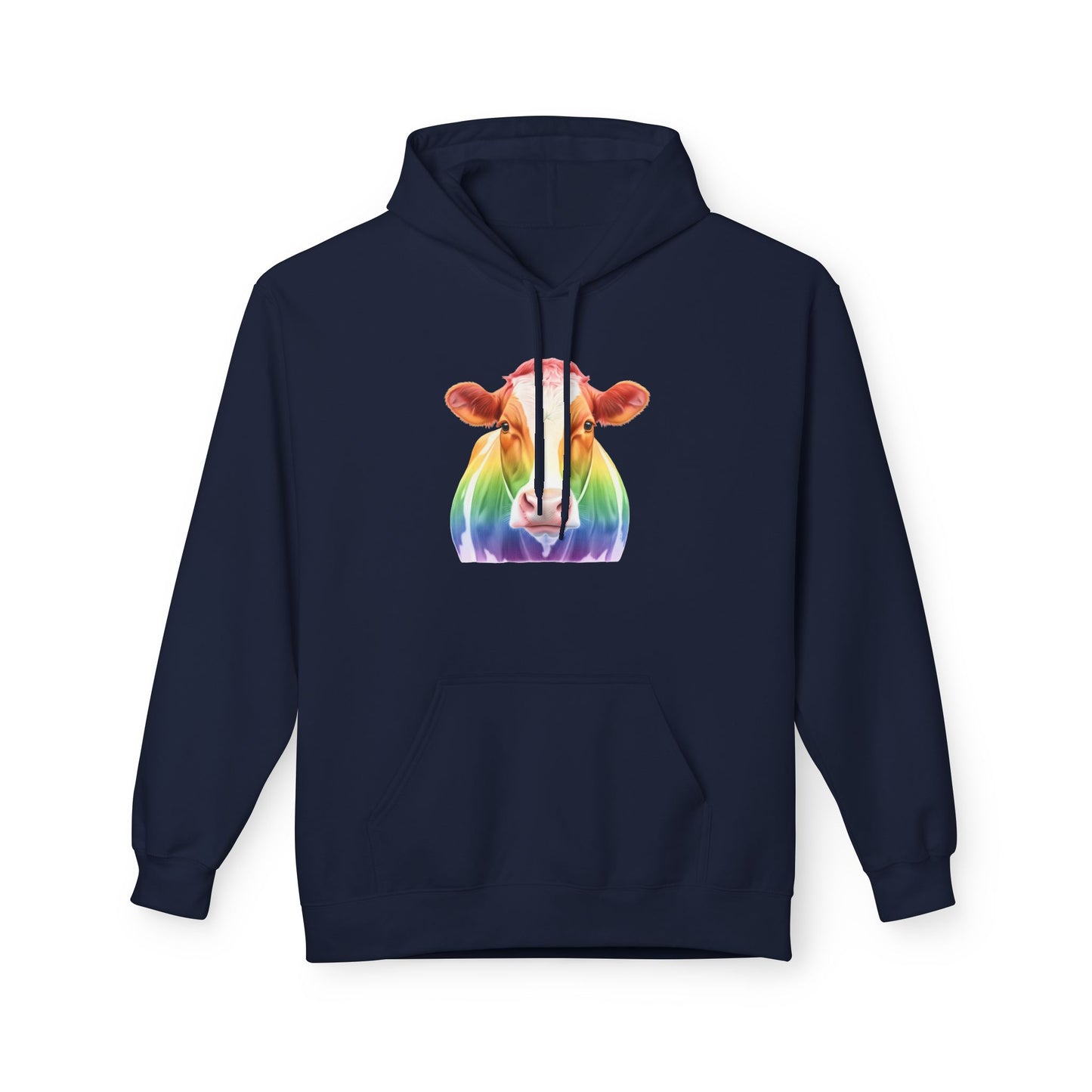Colorful Rainbow Cow Hoodie Sweatshirt