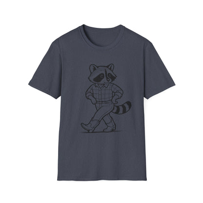 Cowboy Raccoon Graphic Tee Western Country Animal Shirt