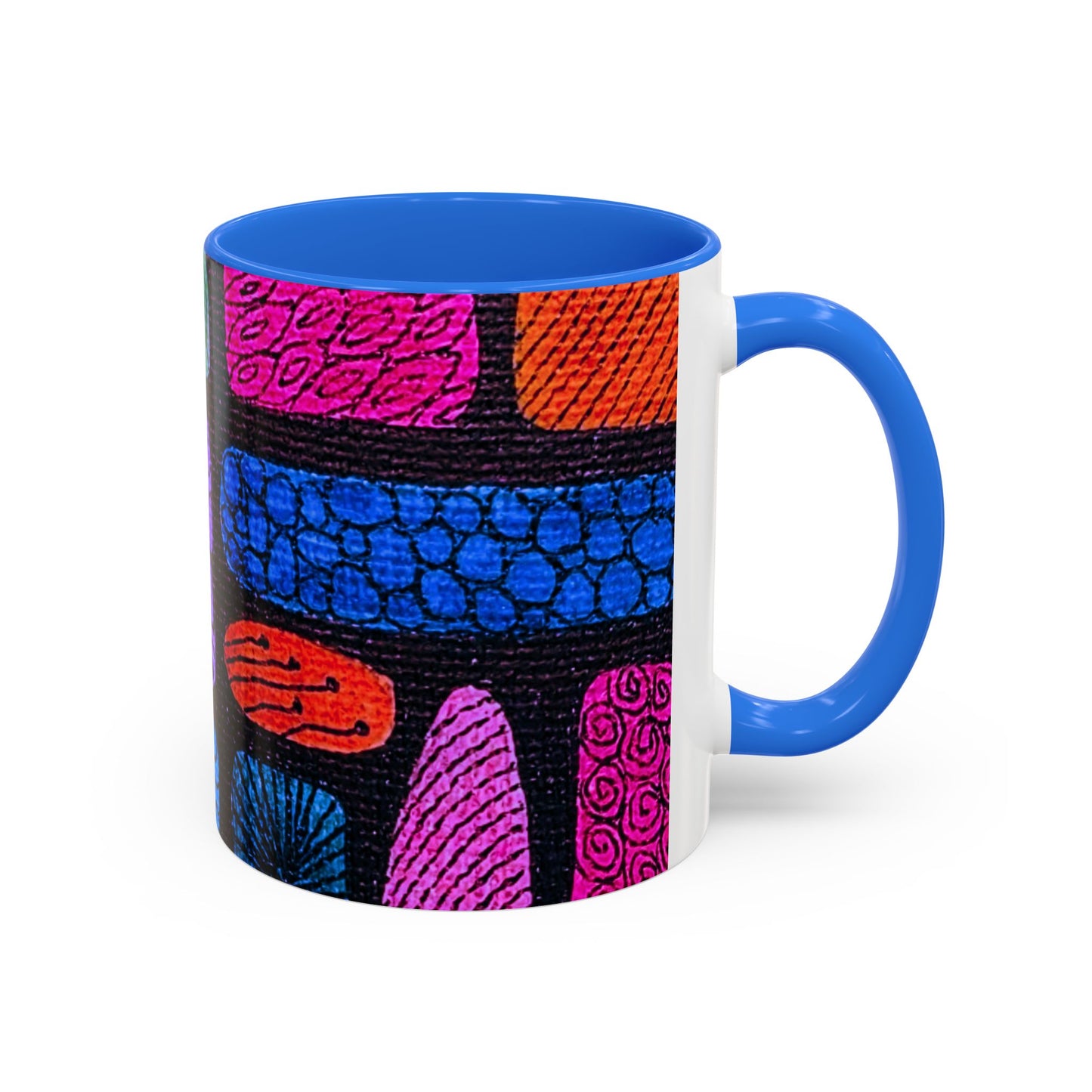 Colorful Abstract Pattern Mug | Vibrant Geometric Shapes Ceramic Mug