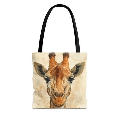 Watercolor Giraffe Face Tote | Animal Print Beach Bag