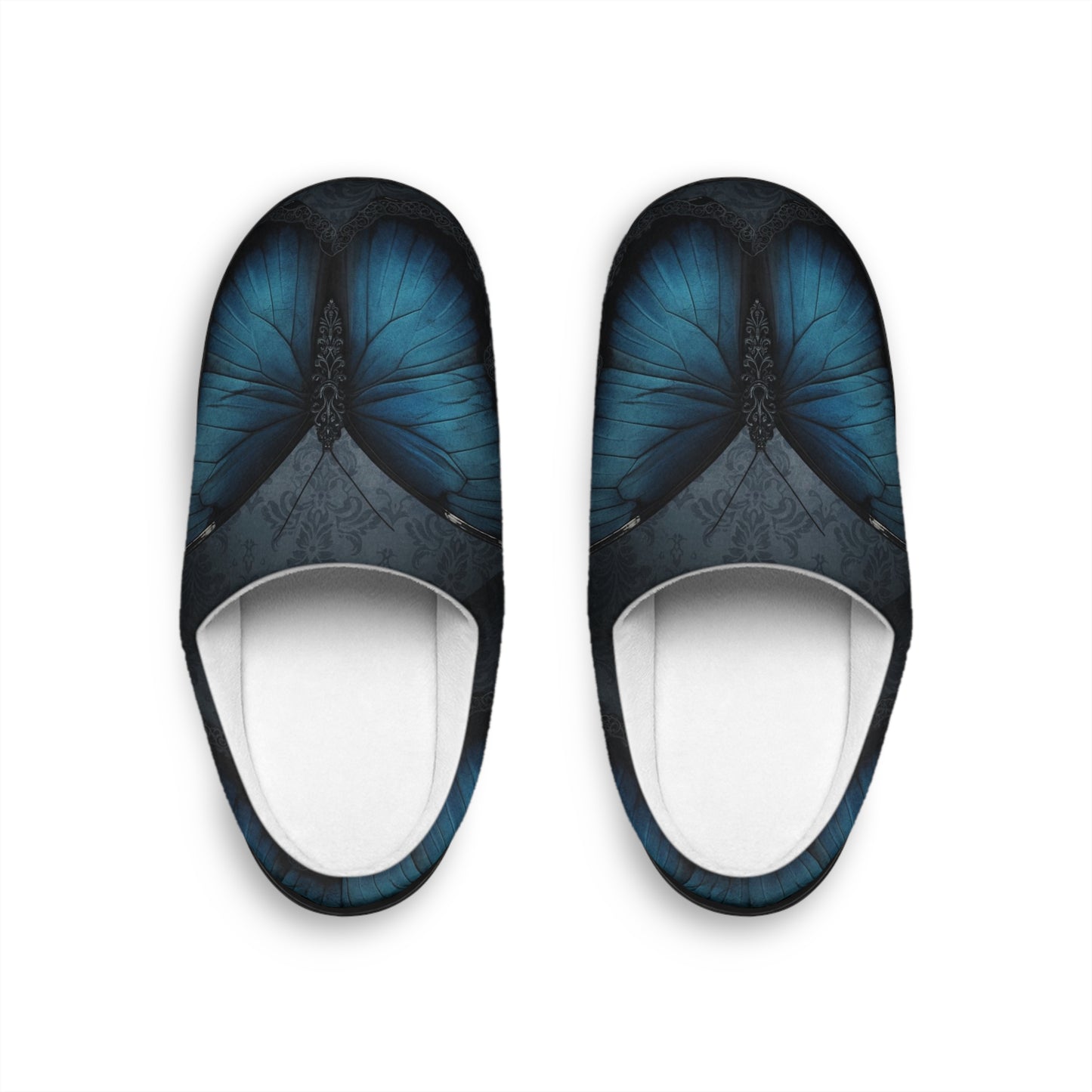 Butterfly Slippers (Gothic Blue Morpho)