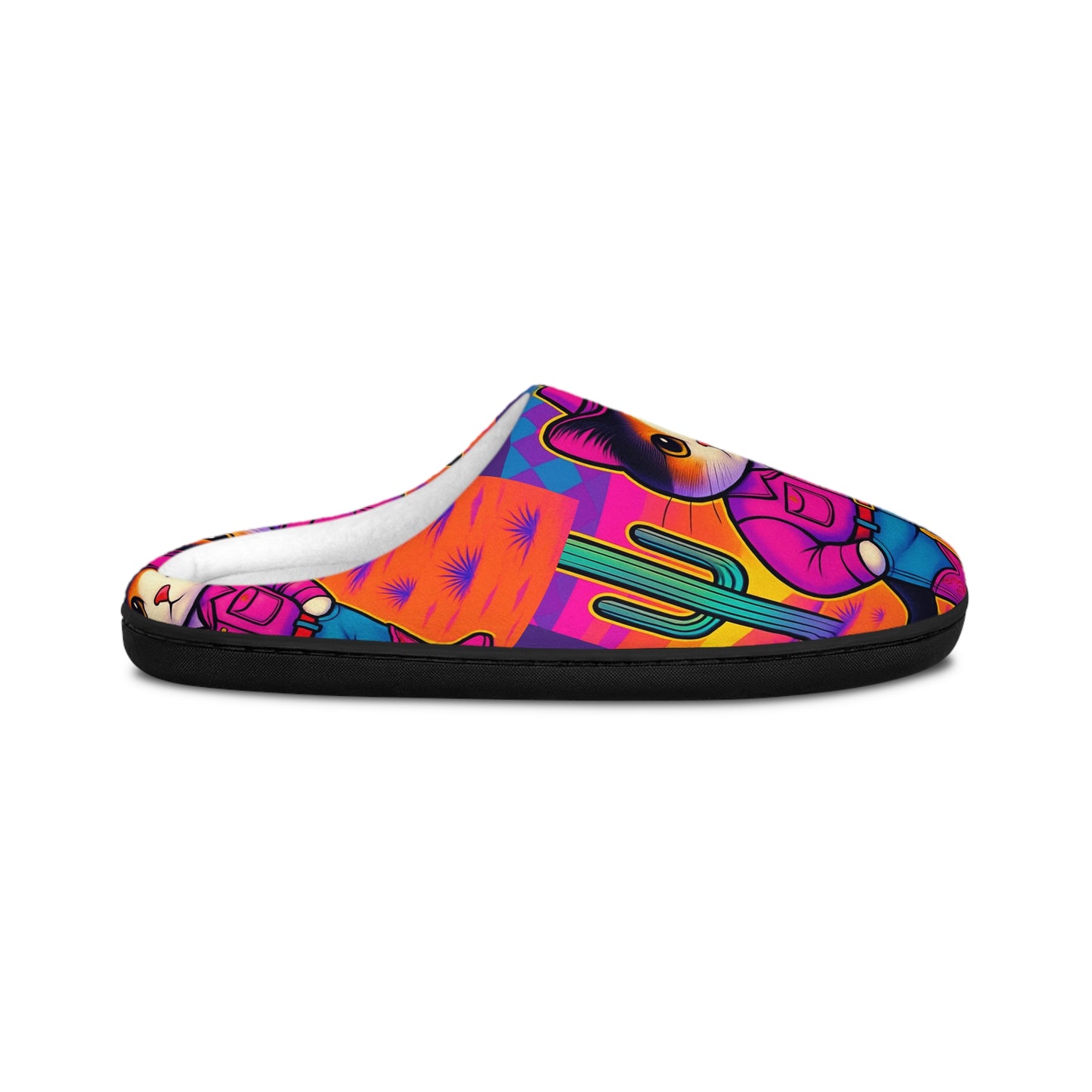 Women Slippers Neon Cowboy Cat