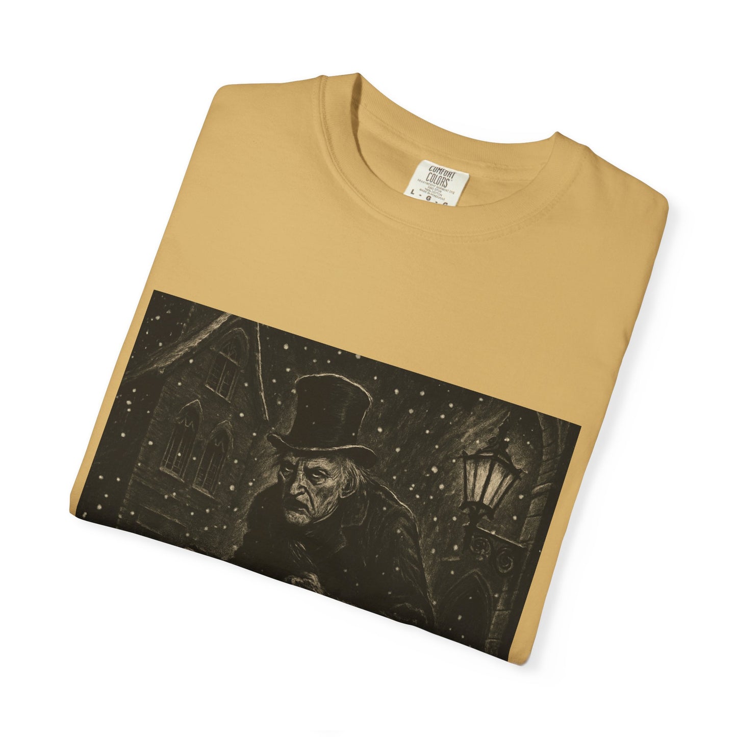 Gothic Scrooge T Shirt Dark Christmas Carol Shirt Vintage Haunted Dickens Tee Unisex Garment Dyed T shirt