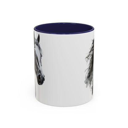 Black Horse Coffee Mug Western Cowboy Horse Art Cup