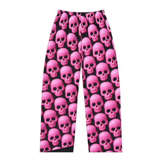 Skull Women's Pajama Pants, Gothic Cozy Loungewear Women's Pajama Pants