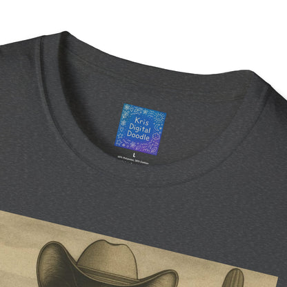 Cowboy Cat Western Graphic T-Shirt, Vintage Country Style Tee