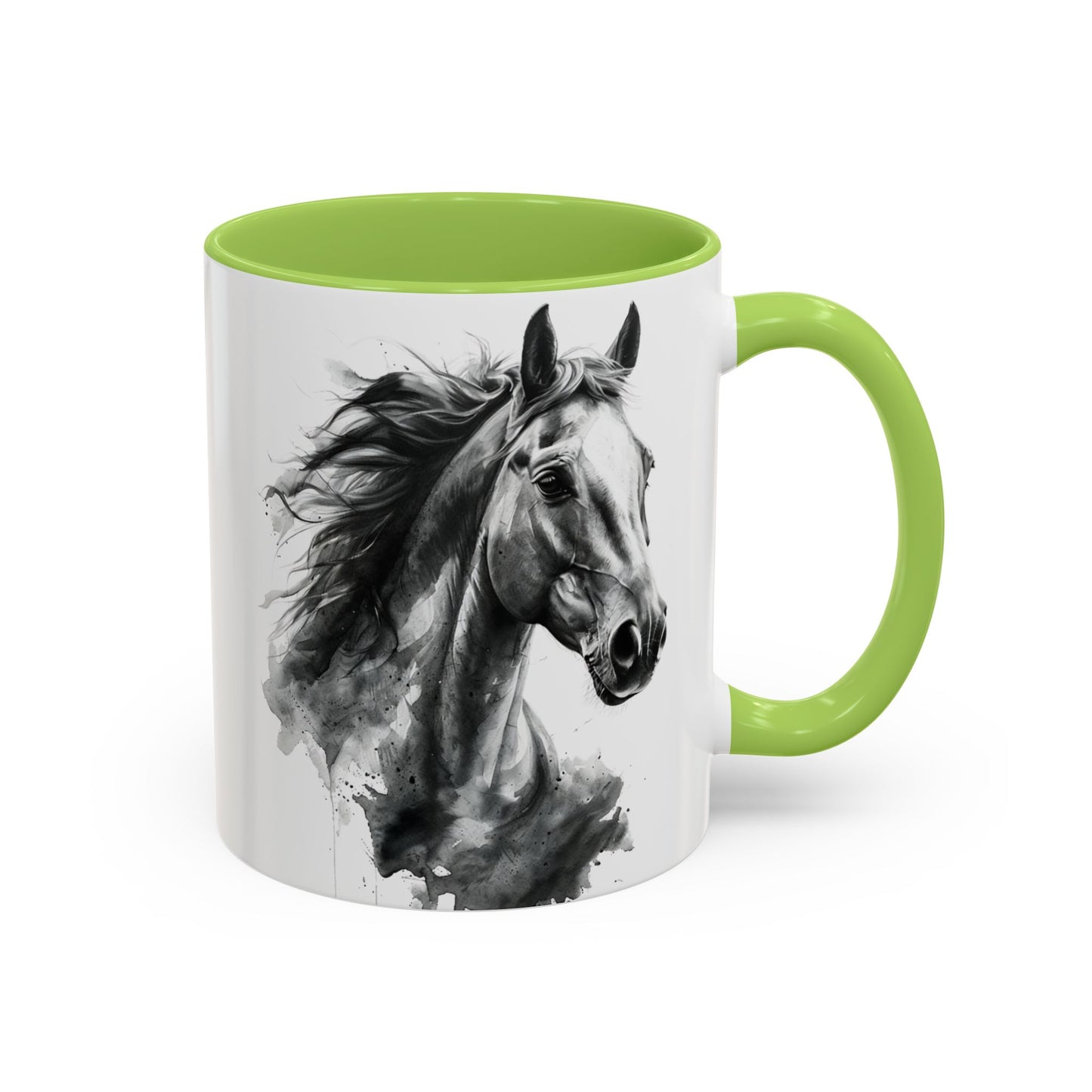 Black Horse Coffee Mug Western Cowboy Horse Art Cup