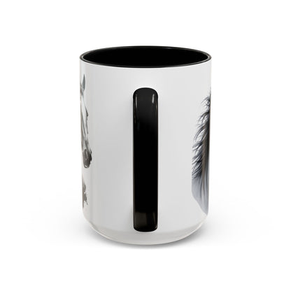 Black Horse Coffee Mug Western Cowboy Horse Art Cup